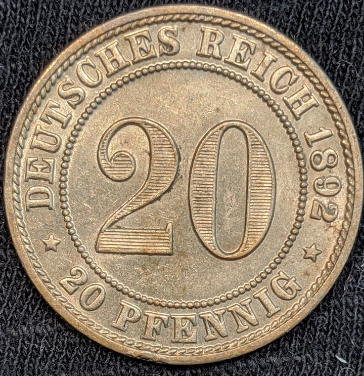 1892-A-Germany-Empire-20-Pfennig