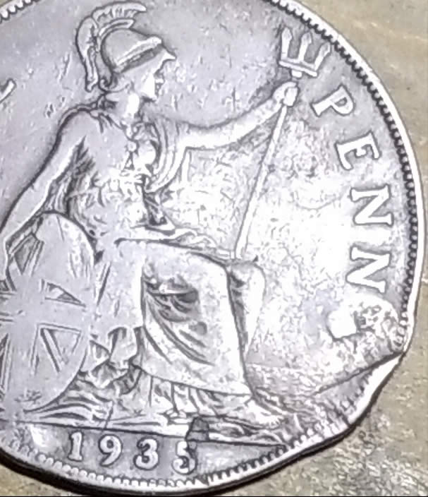 1935-One-Penny-Great-Britain-Missing-Y-,-Possible-Error?