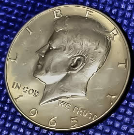 1965-Kennedy-Half,-Funny-Marks-Back-Of-Neck-And-Ear,-Would-Anyone-Agree?