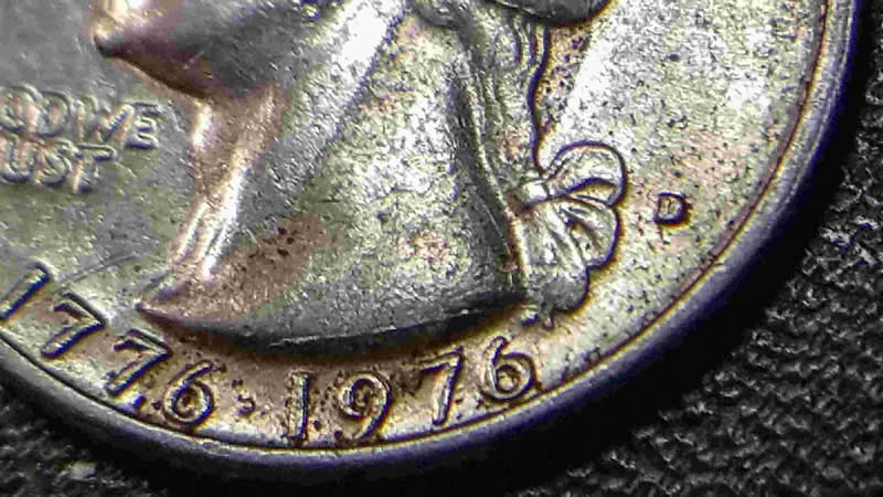 Bicentennial-Washington-Quarter,-MD-On-Date?-Lamination-On-Reverse?