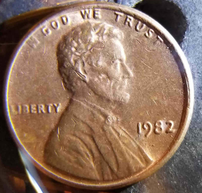 I.d.h.p?--1982-P-Lincoln-Cent,-Faint-Or-Missing-