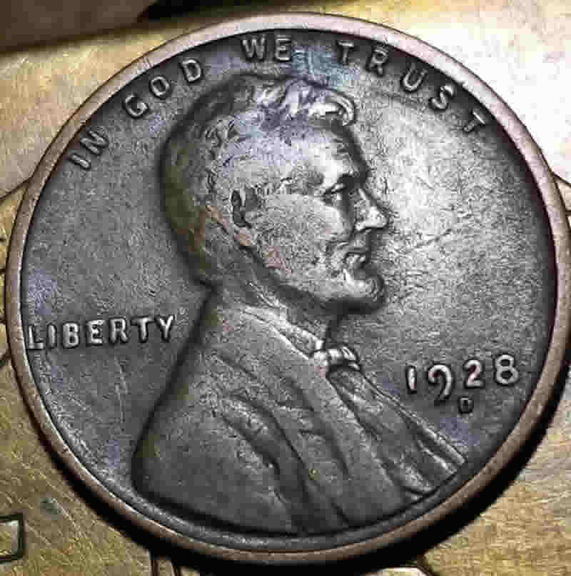 1928-D-Lincoln-Wheat-Cent--Possible-Doubling-Vertically?-Small-