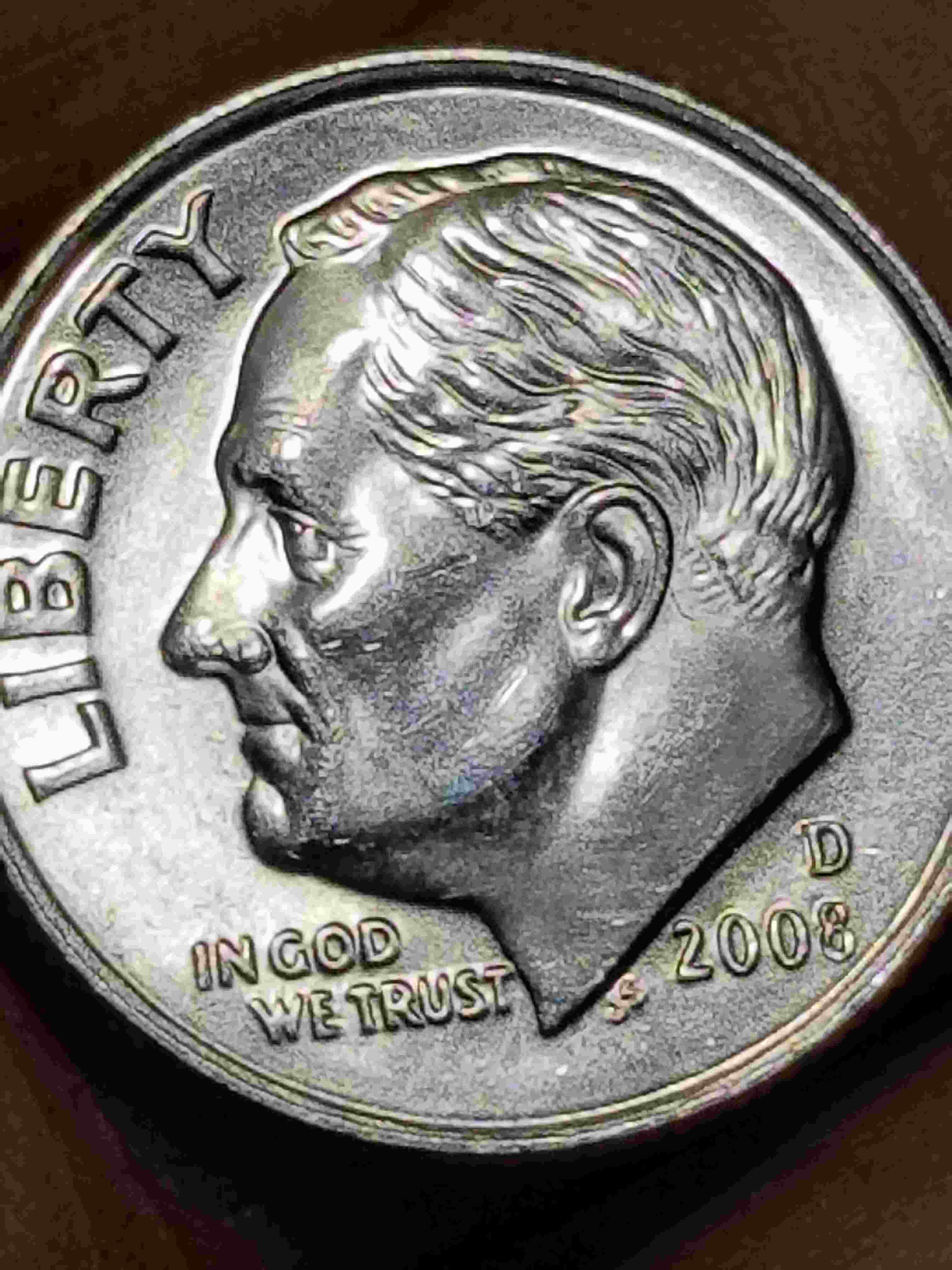2008-D-Roosevelt-Dime,--Poss.-Doubling-On-Rear-Left-Leaves?