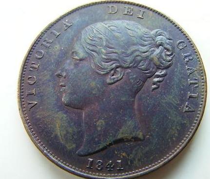 1841-Victorian-British-Penny.-Aunc-?-Grade-Please