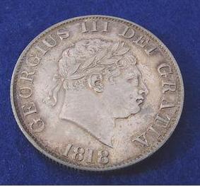 1818-British-Half-Crown.-Need-Grade