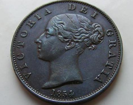1854-Victoria-Half-Penny.-Need-Grade