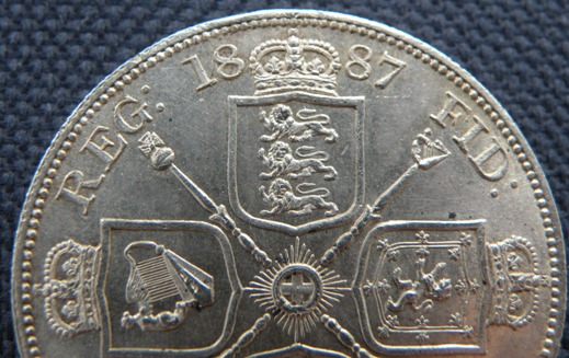 1887-Victoria-Double-Florin.-Aunc-?