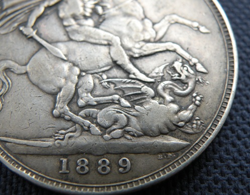 1889-Victoria-Crown.-VF-?