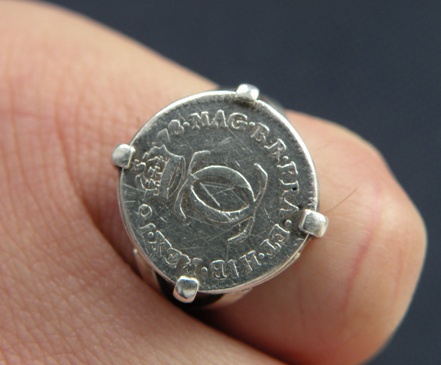 1678-Charles-II-Twopence-Sterling-Silver-Ring.-What-To-Do?