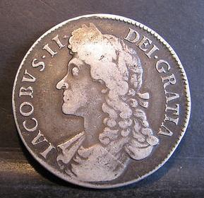 James-II-Crown-1687---Need-Grade-And-Value.-Thank-You