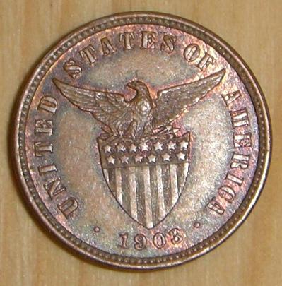 1903-U.s-/-Philippino-Half-Centavo