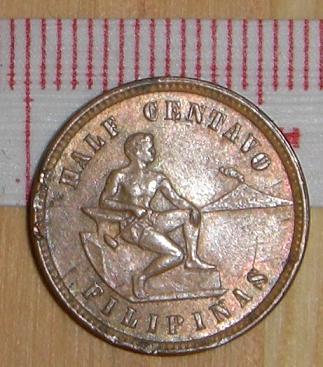 1903-U.s-/-Philippino-Half-Centavo