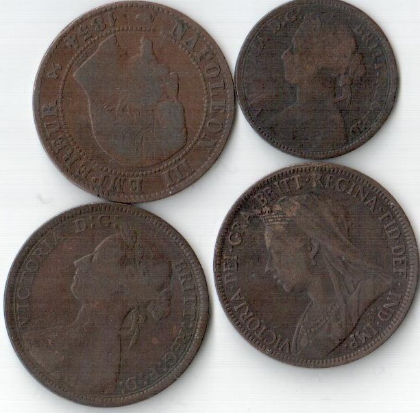 Help-With-Years-On-Half-Penny-&-Farthing-&-Cinq-Centimes