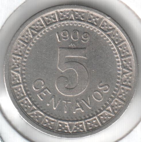 Please-Grade:-1909-Mexico-5-Centavos