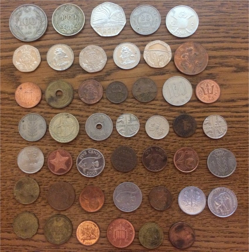 Small-Lot-Of-Foreign-Coins-From-CRH.--Anything-Of-Value?