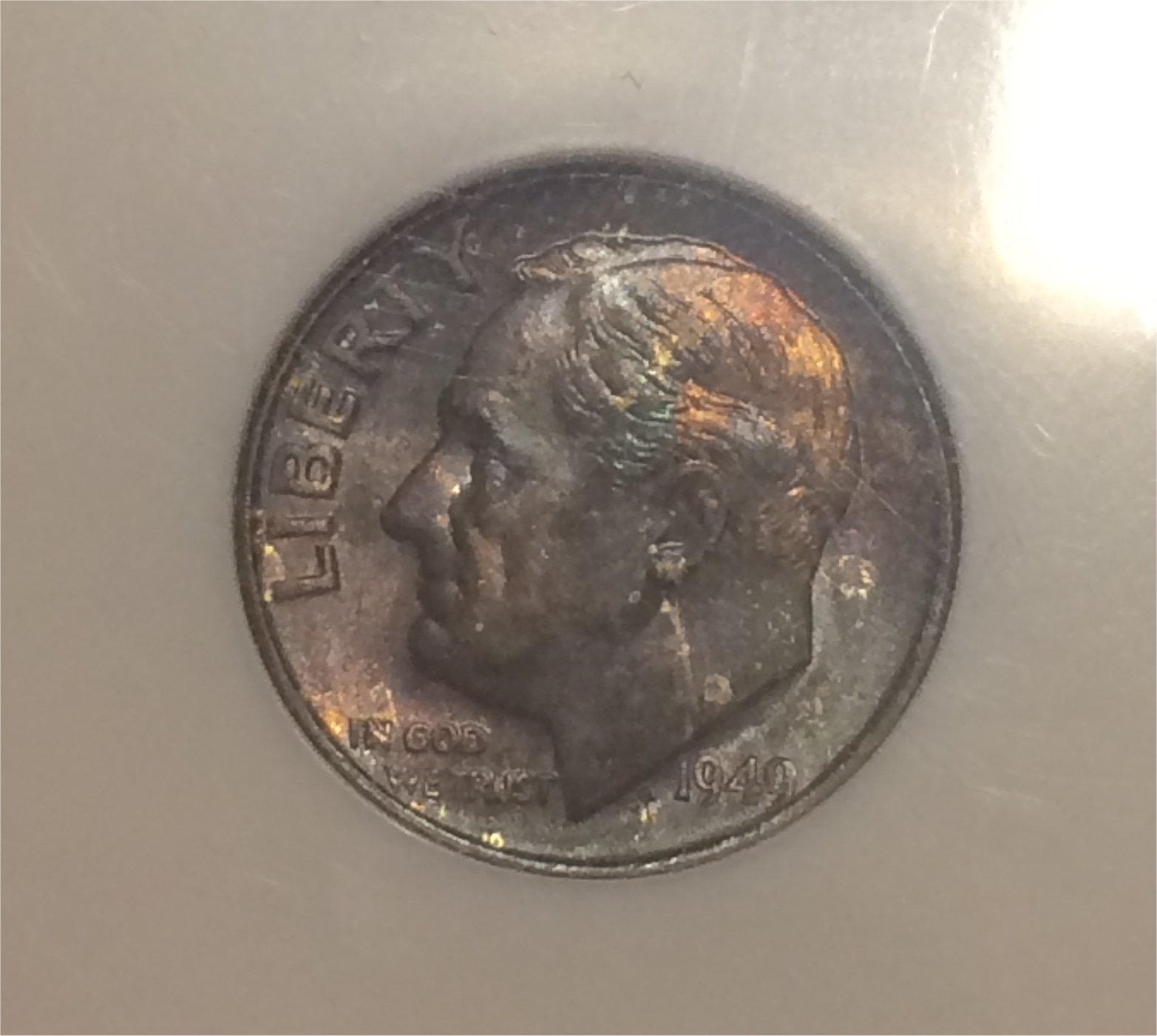 1949-S-Roosevelt-Dime---Rainbow-Toned-In-Fatty-NGC.--Could-It-Make-Ft?