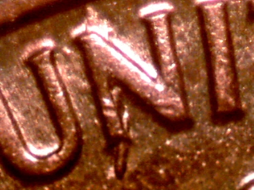 1961-D-Struck-Through-Metal-Object!