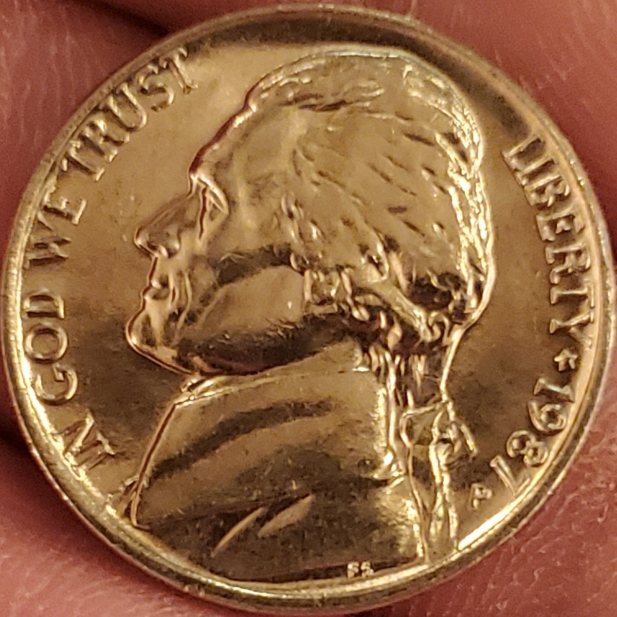 Pocket-Change-Find-1987-P-Jefferson-Nickel-MS-Condition?