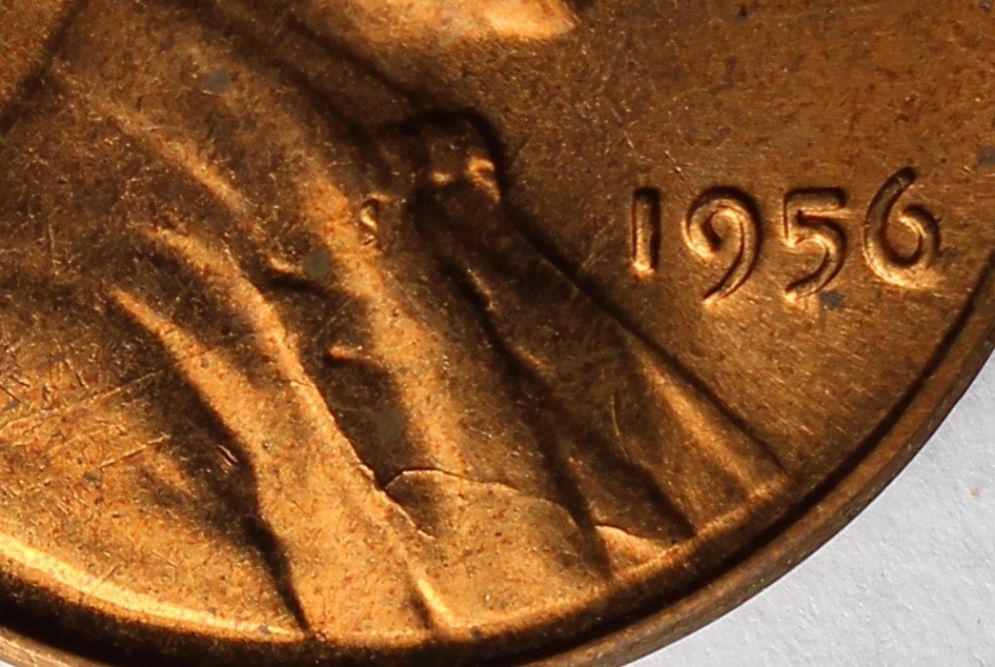 1956-LWC-W/-Die-Crack-On-Suit-Plus-Small-Chip-Next-To-Tie....+-Weak-Strike