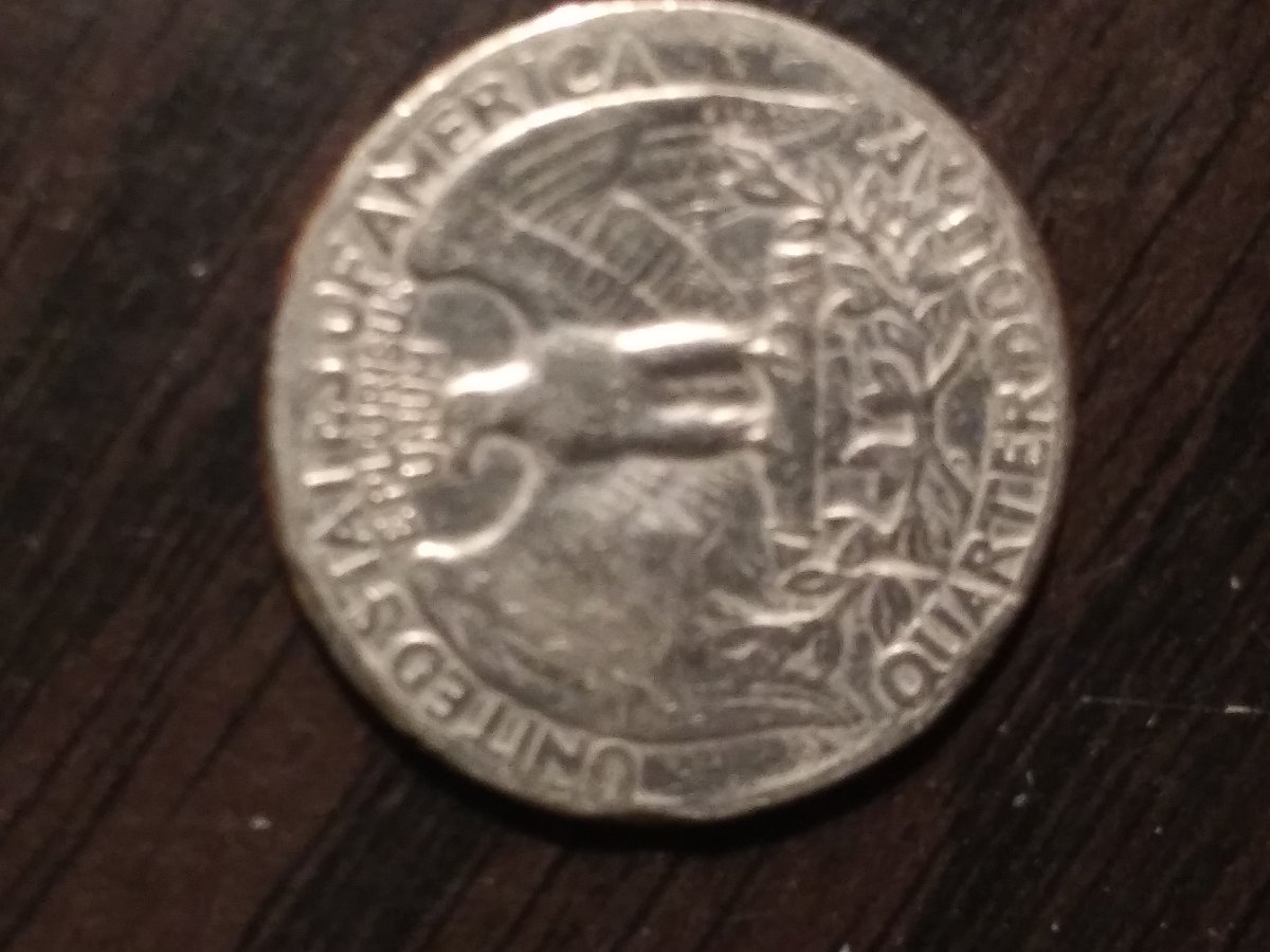 I-Have-2-1965-Quarters-1-Is-Gold-In-Color-And-One-Looks-To-Have-2-Chins