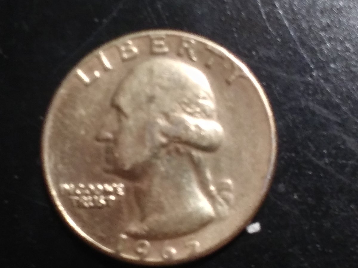 I-Have-2-1965-Quarters-1-Is-Gold-In-Color-And-One-Looks-To-Have-2-Chins