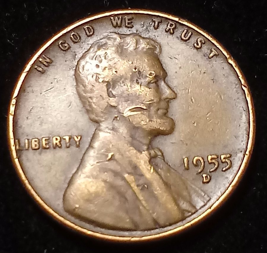 1955-D-Lincoln-Cent-And-1975-Lincoln-Cent