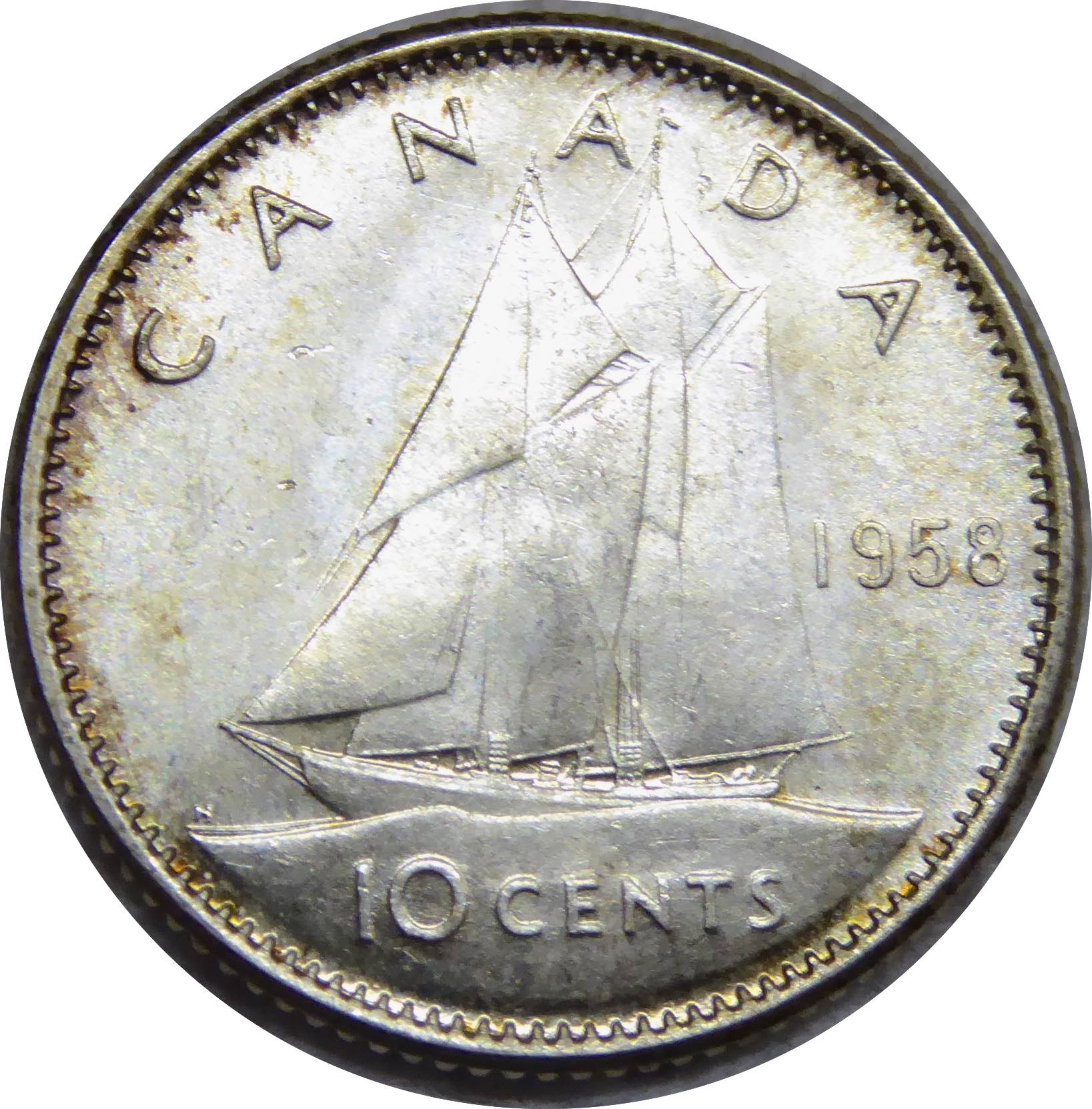 Grading--1958-Canadian-Dime