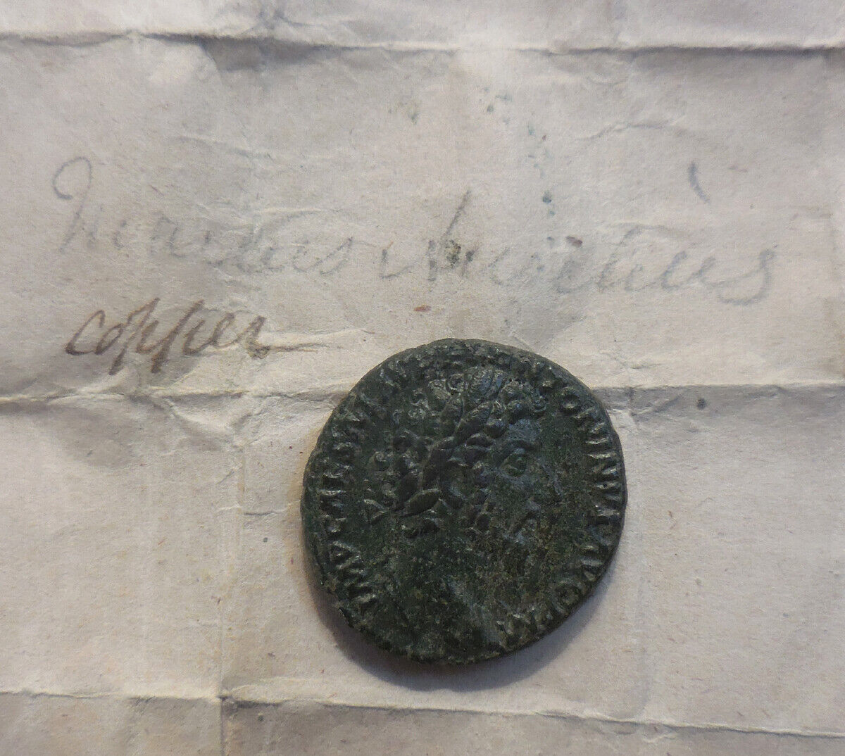 When-Coins-Were-Stored-In-Paper,-Ink-From-The-Well-Label,-Trebonianus-Gallus
