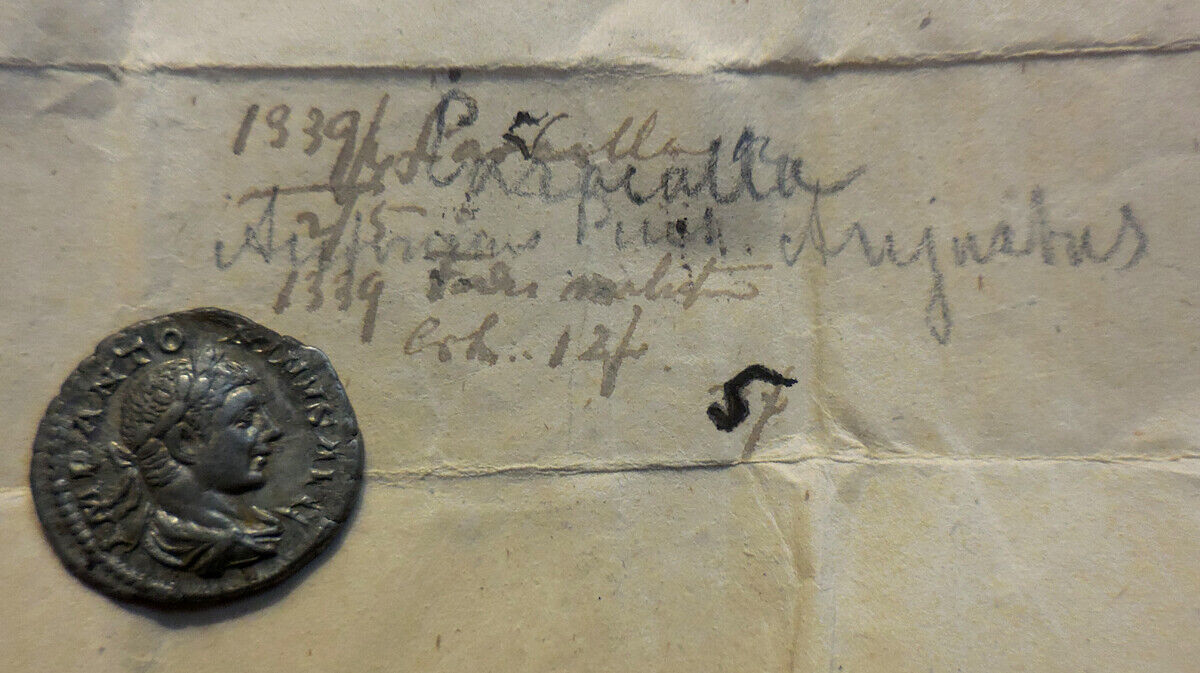When-Coins-Were-Stored-In-Paper,-Ink-From-The-Well-Label,-Trebonianus-Gallus