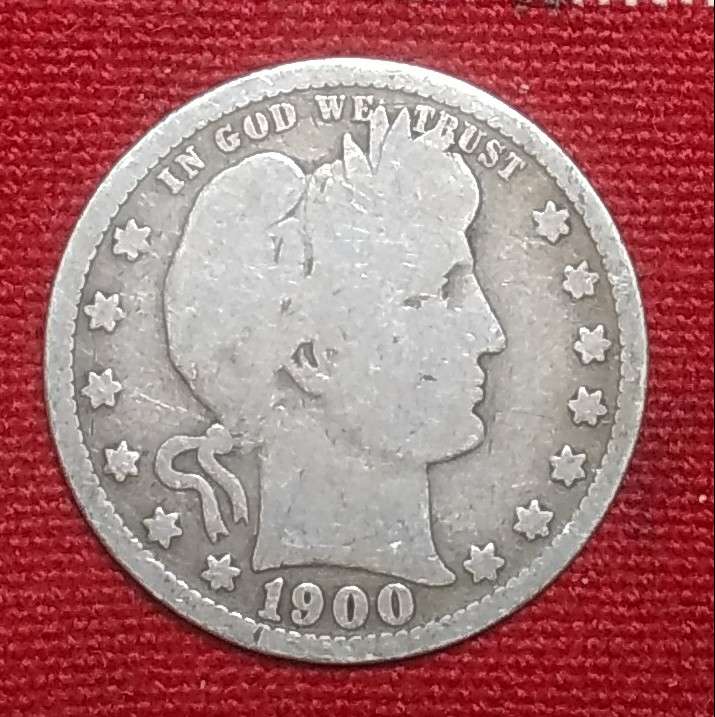 1900-P-Barber-Quarter.-Type-II-OBV-Type-II-REV--Die-Void