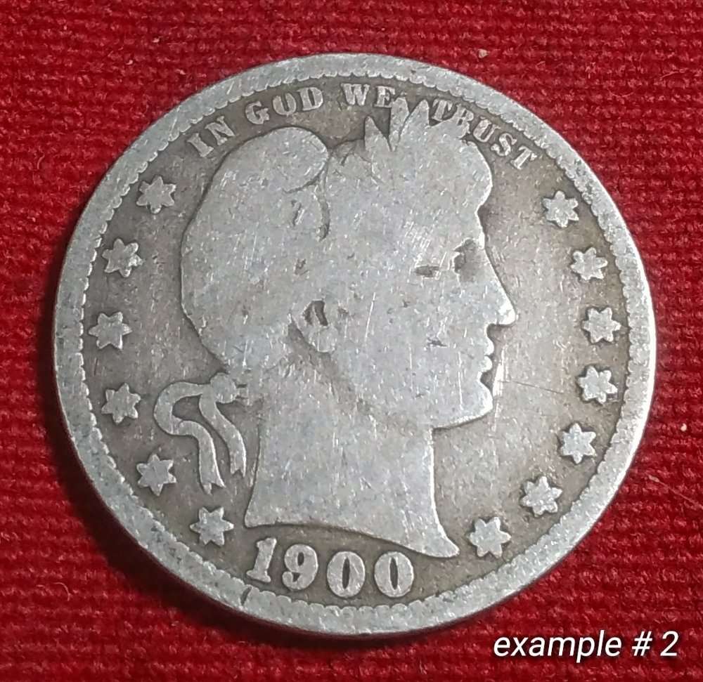 1900-Barber-Quarter-Broken-O-Obverse-Paired-On-Both-Type-II-And-III-Reverse