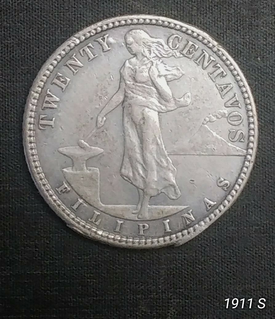 1911-S-Filipinas-20-1908-S-50-Centavos-For-Grading