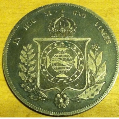 1859-Coin-|-Brazil-1000-Reis