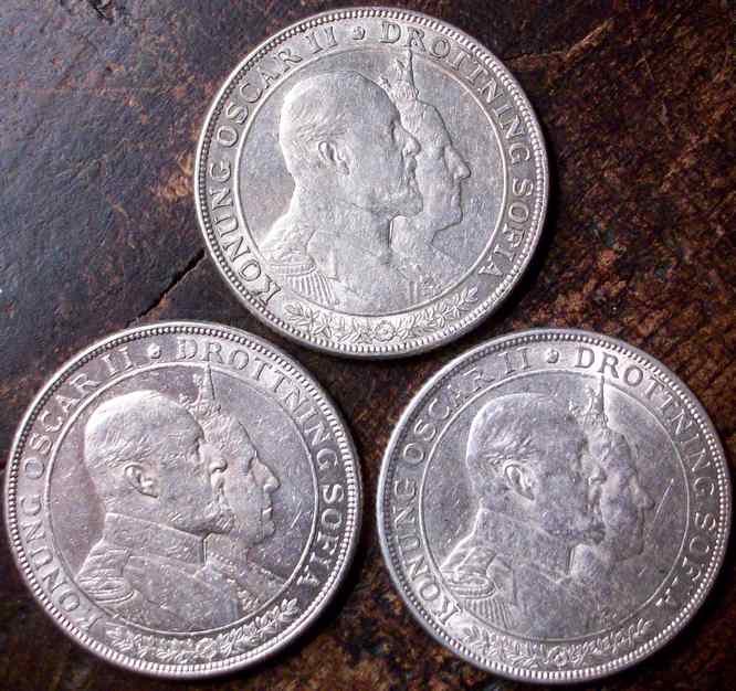 Sweden-1907-Two-Kronor-Commemorative