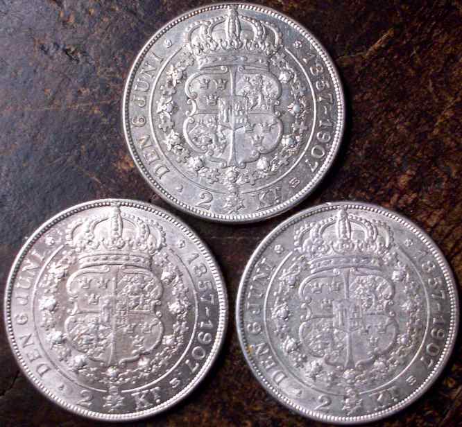 Sweden-1907-Two-Kronor-Commemorative