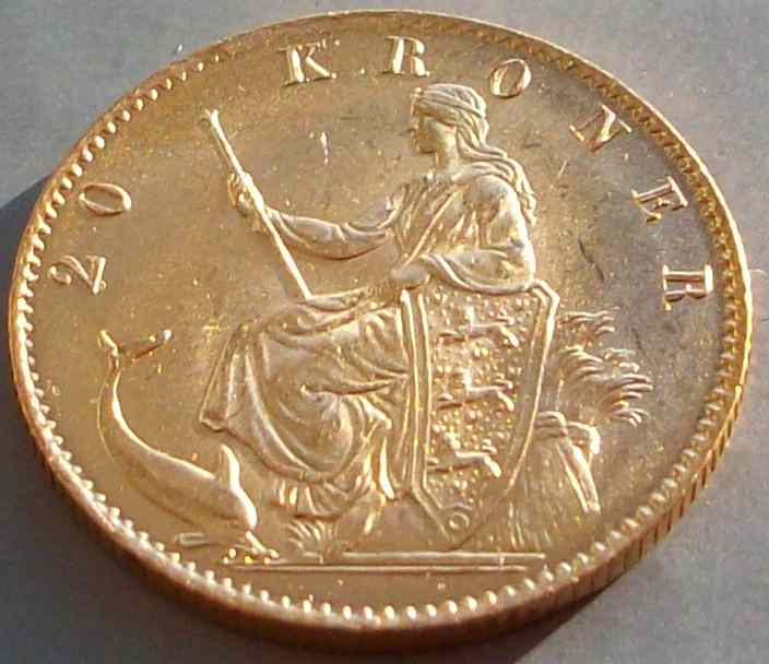 A-Denmark-1873-20-Kroner-Gold-Specimen