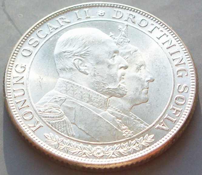 Sweden-Two-Kronor-1907-In-Almost-Perfect-Condition
