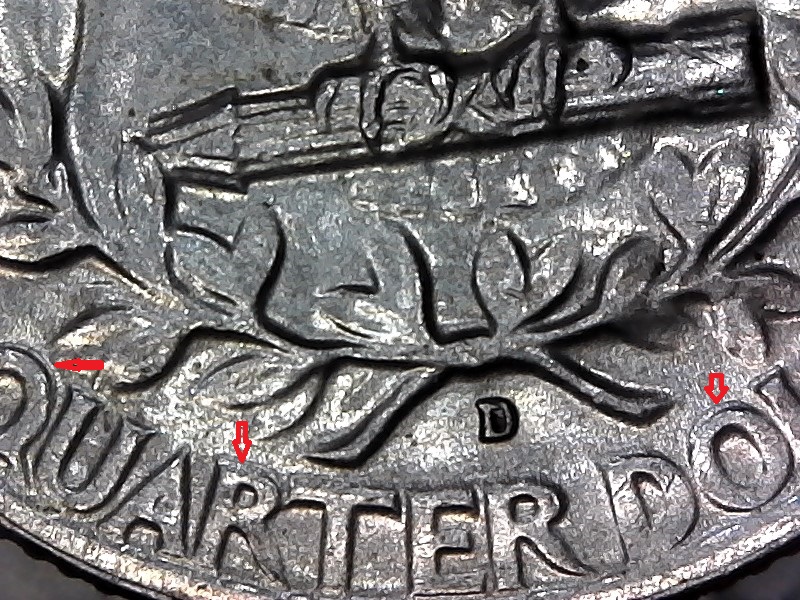 1964-Washington-Quarter-With-Die-Break-And-Double-Die-Each-Side.