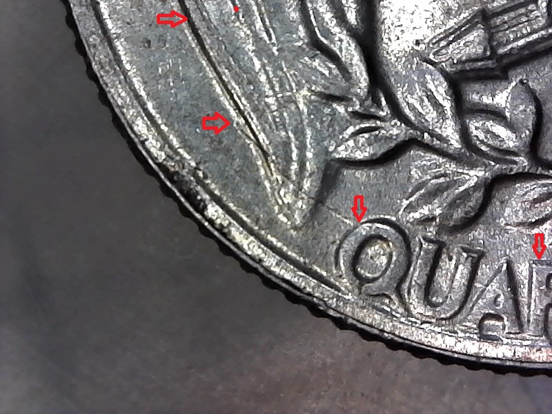 1964-Washington-Quarter-With-Die-Break-And-Double-Die-Each-Side.