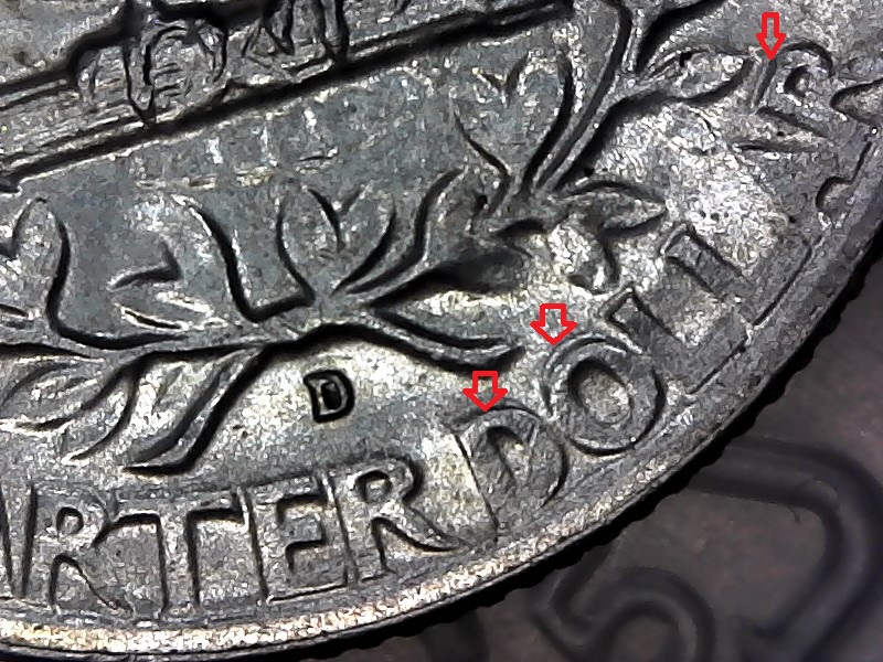 1964-Washington-Quarter-With-Die-Break-And-Double-Die-Each-Side.