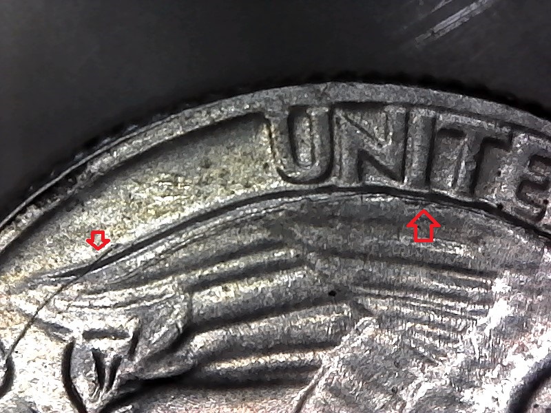 1964-Washington-Quarter-With-Die-Break-And-Double-Die-Each-Side.