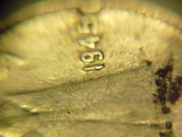 1945-George-Ten-Cent,-Repunched-9,-9/5