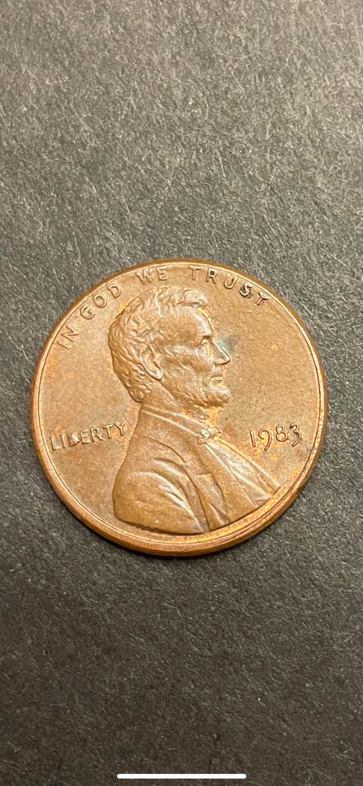 I'm-New-To-This!-Is-A-1983-Lincoln-Penny-With-Filled-In-