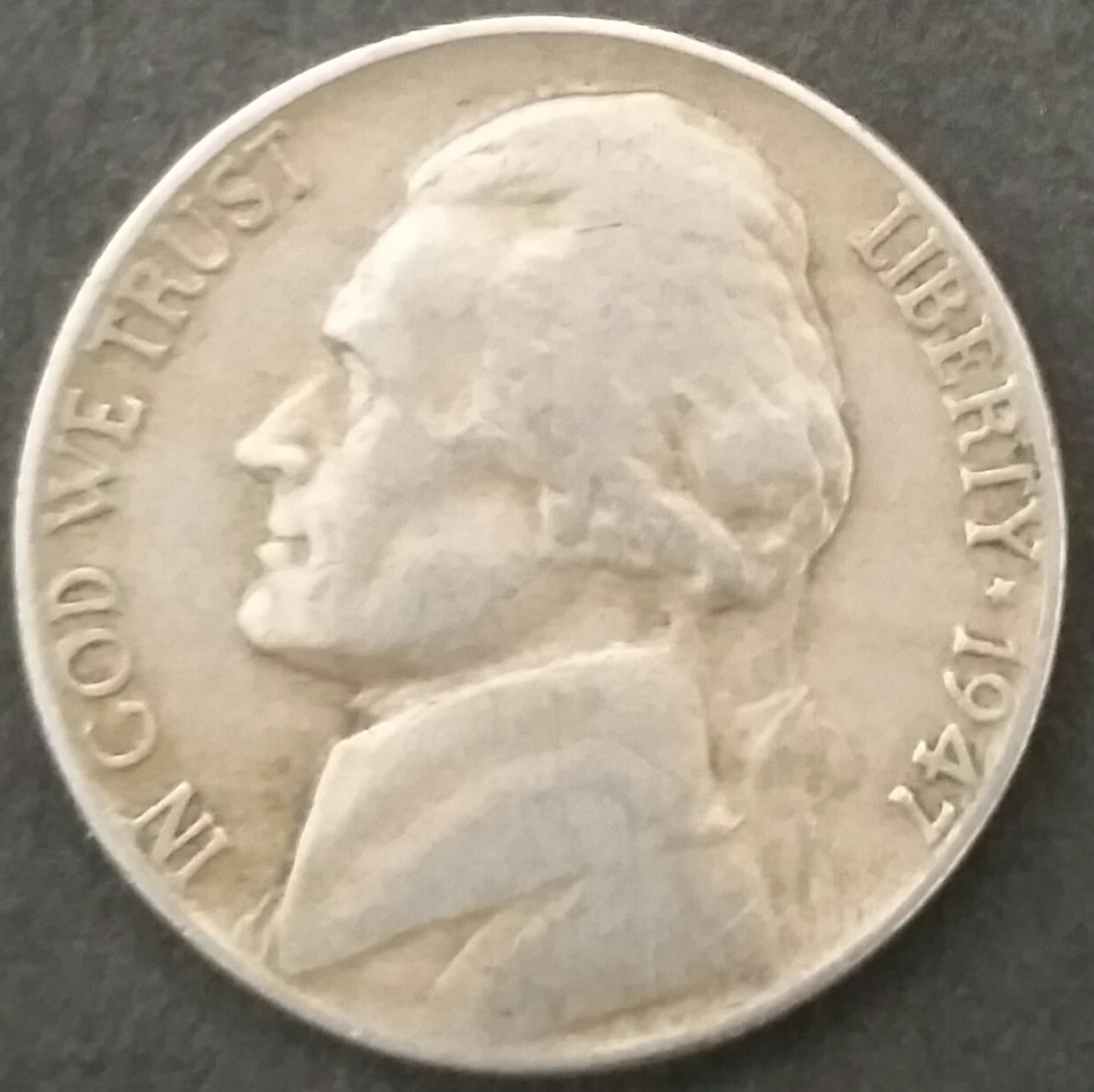 1947-P-Nickel-'Striping'-On-The-Reverse?