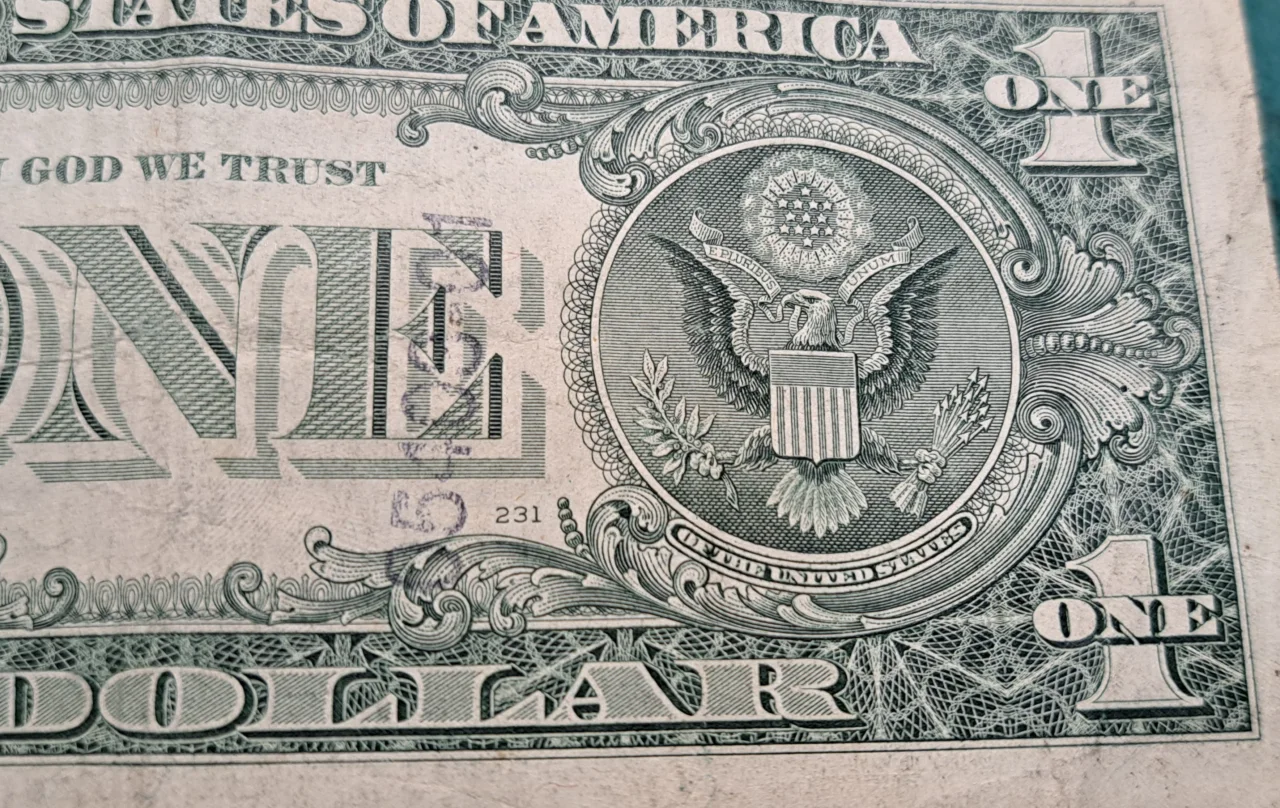 Just-Curious-As-To-This-Stamp-On-The-Reverse-Of-A-One-Dollar