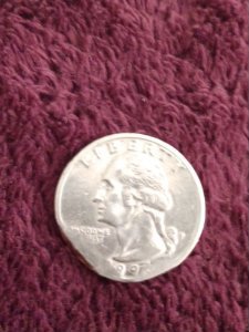 1996-P-Washington-Quarter-Clipped-And-Deformed