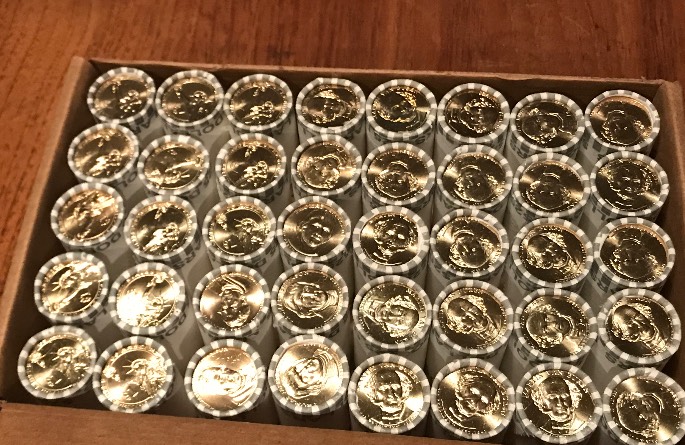 Entire-$1000-Box-Of-Gem-Presidential-Dollars-From-A-Local-Bank
