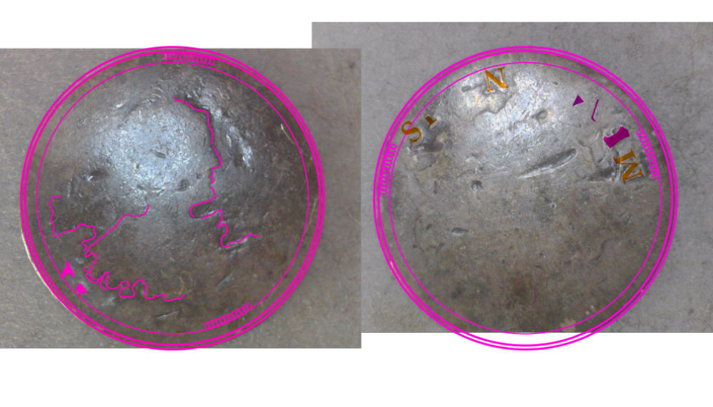 Unidentified-Silver-Coin--1700's?-Small-With--Letters-