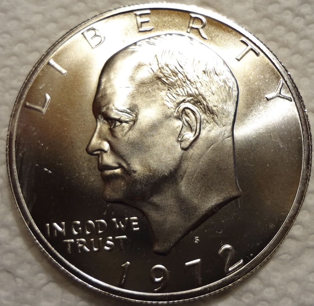 1972--S-Eisenhower-Blue-Ike-Dollar-#1...-Misaligned-Too?