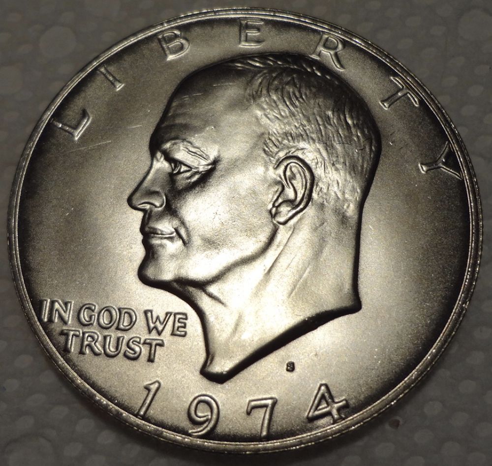 1974--S-Eisenhower-Blue-Ike-Dollar-#2...-Help-With-Grading?